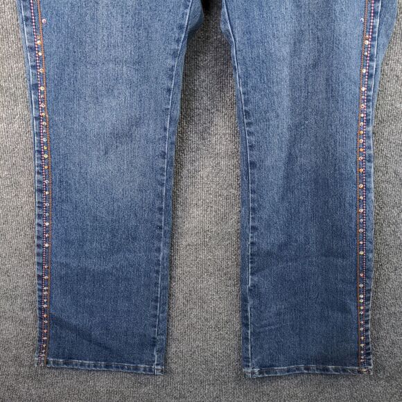 Cosmopolitan Jeanswear Bootcut Women's 16 Blue 5-Pocket Embellished Rhinestone - Picture 4 of 10